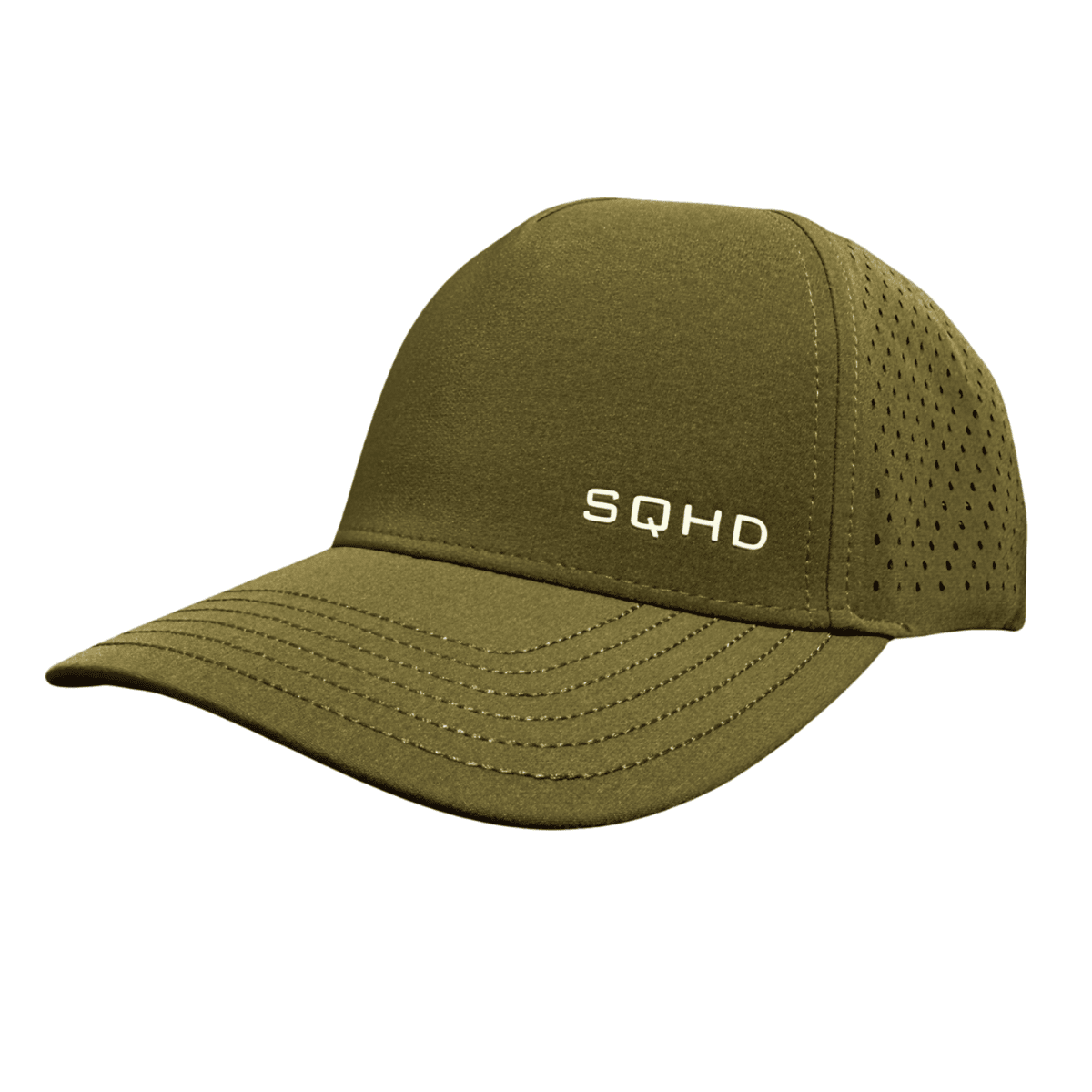 Green structured water-repellent fishing cap