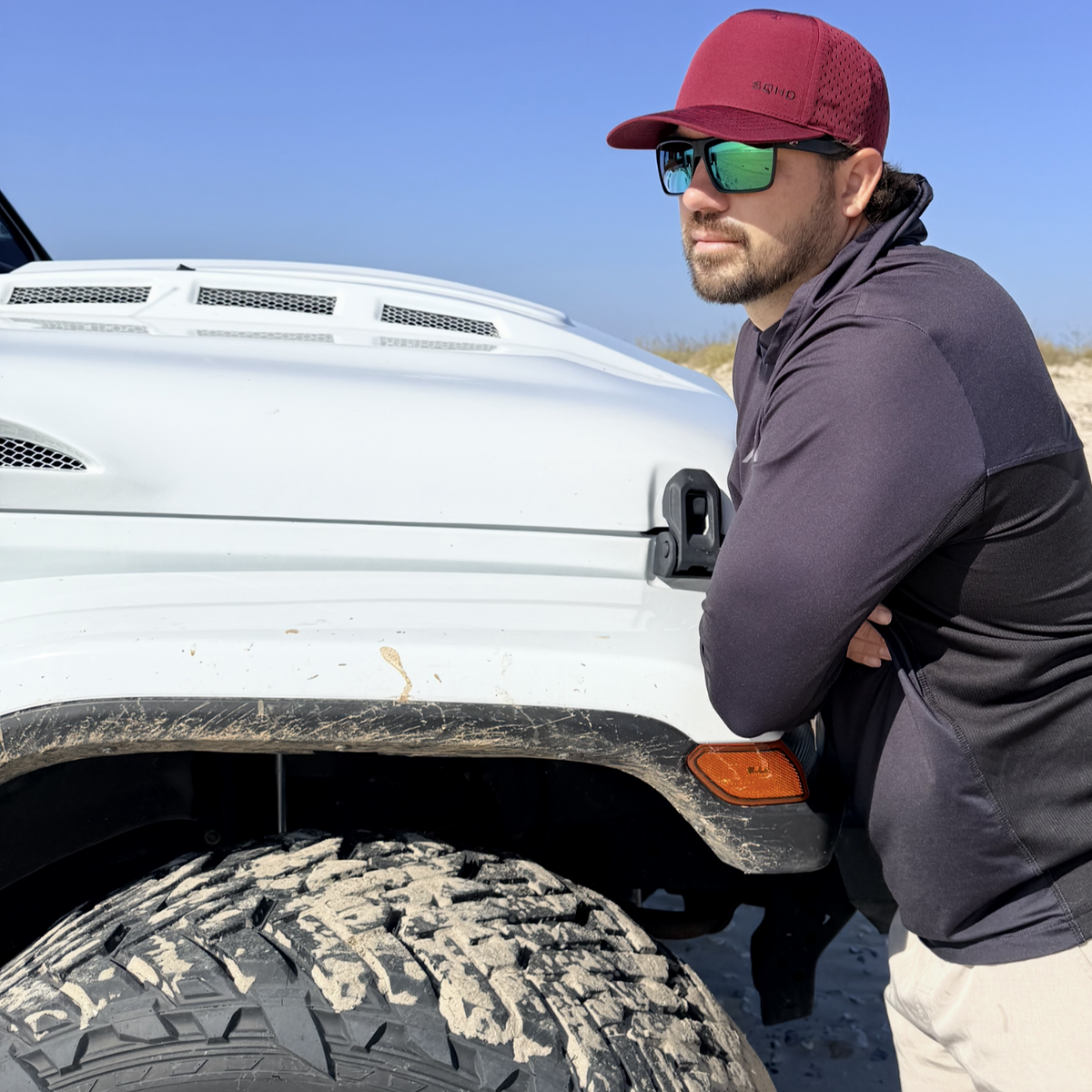 saltwater maroon fishing hat minimal edition