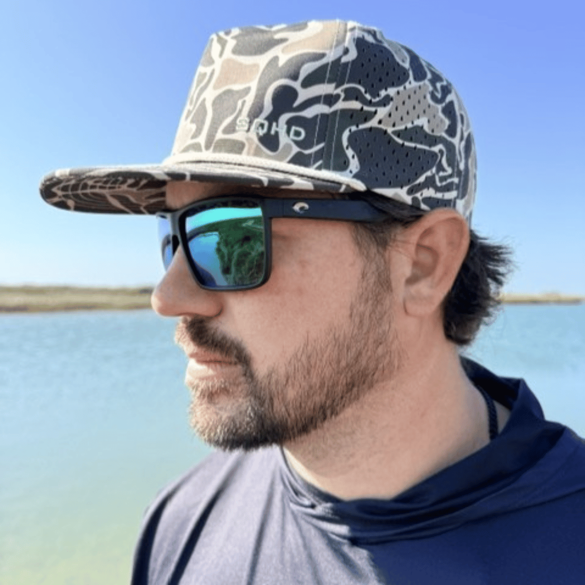 Marsh camo fishing hat minimal edition