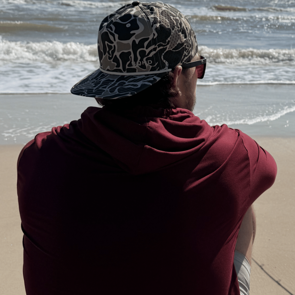 Lightweight marsh camouflage fishing hat