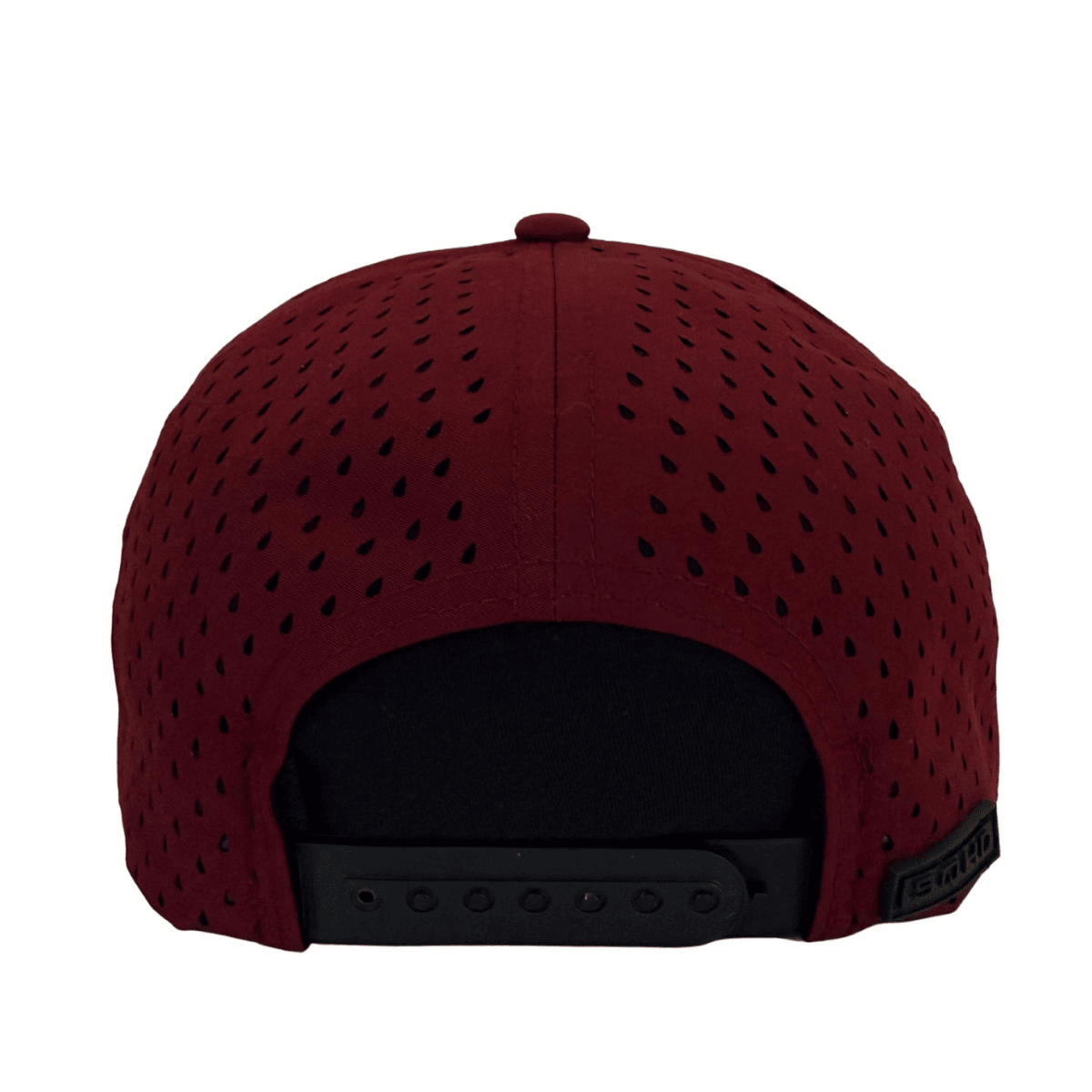 maroon structured water-repellent fishing cap